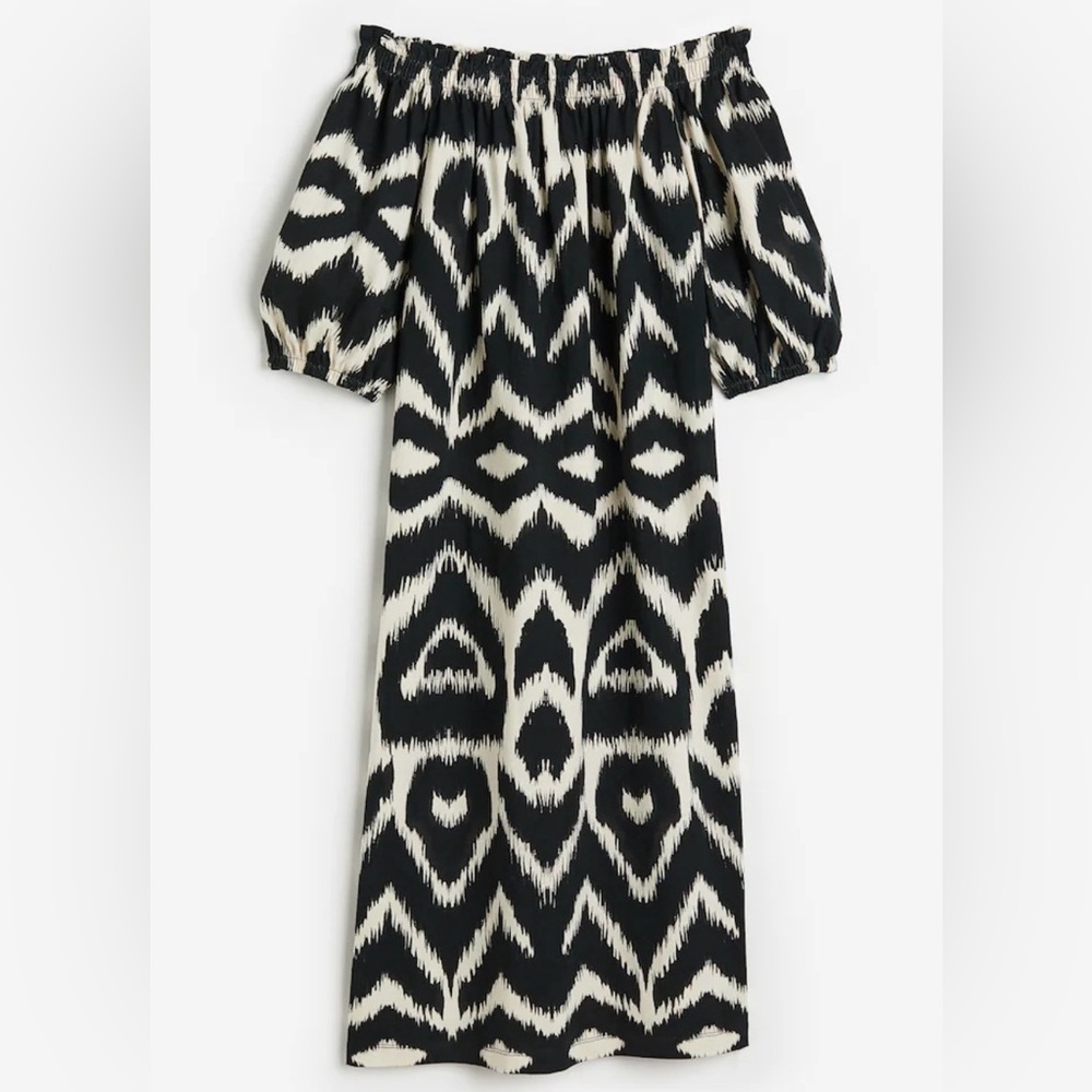 H&M Women Black Off Shoulder Dress XS